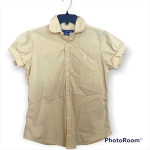 Ralph Lauren Yellow Button Shirt Size 12